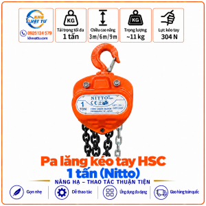 Pa lăng kéo tay HSC 1 tấn (Nitto)