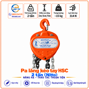 Pa lăng kéo tay HSC 2 tấn (Nitto)