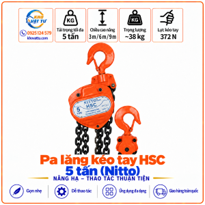 Pa lăng kéo tay HSC 5 tấn (Nitto)