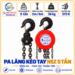 Pa lăng kéo tay HSZ 5 tấn