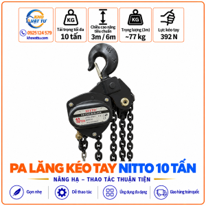 Pa lăng kéo tay Nitto 10 tấn