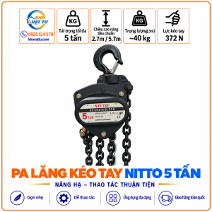 Pa lăng kéo tay Nitto 5 tấn