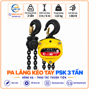 Pa lăng kéo tay PSK 3 tấn – hình sản phẩm
