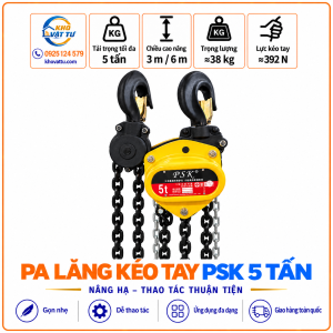 Pa lăng kéo tay PSK 5 tấn – hình sản phẩm