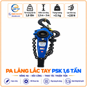 Pa lăng lắc tay PSK 1.6 tấn – hình sản phẩm